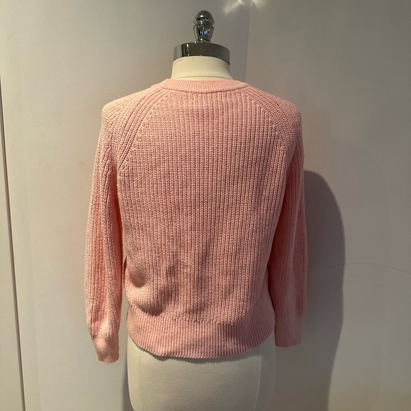 J. Crew Pink Cotton Fisherman Sweater Size S - Picture 4 of 10